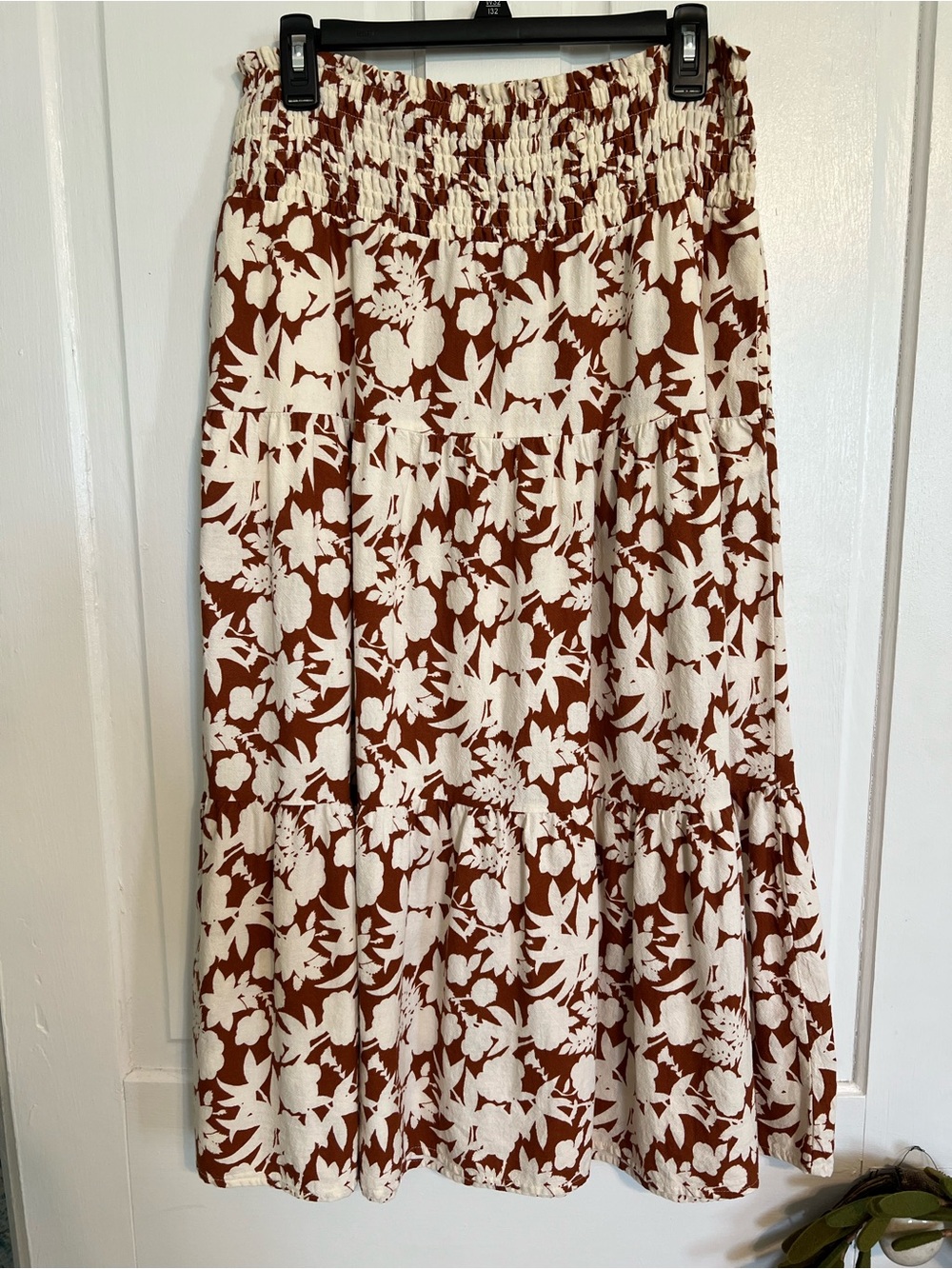 Universal Thread 100% cotton brown floral midi maxi skirt